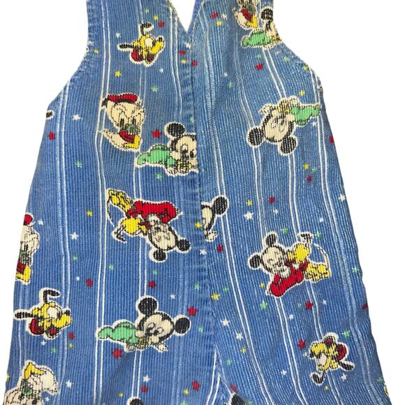 Vintage 1984 Disney baby mickey mouse, pluto , donald duck blue overalls newborn - Picture 5 of 7